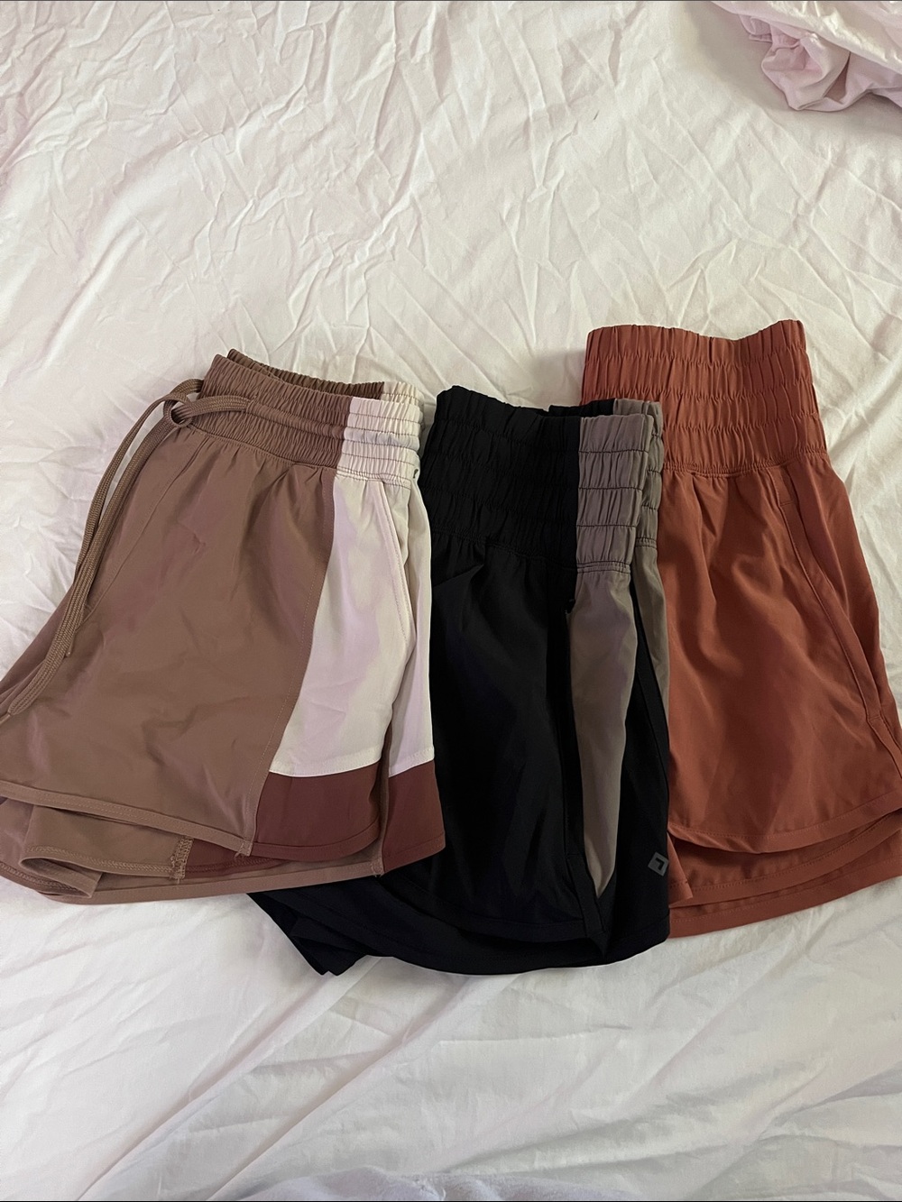 Set of 3 Abercrombie Athletic Shorts - Taupe, Rust, and Black